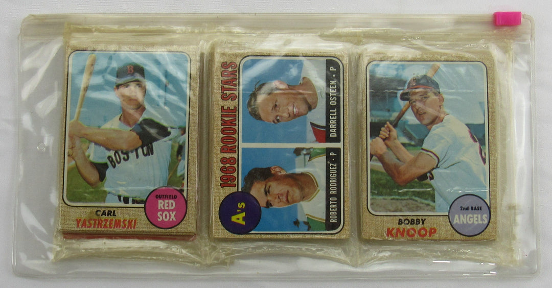 1968 Topps Baseball Card Rack Packs Factory Sealed - Carl Yastrzemski on Top
