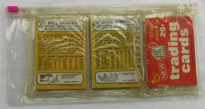 1968 Topps Baseball Card Rack Packs Factory Sealed - Frank Robinson on Top