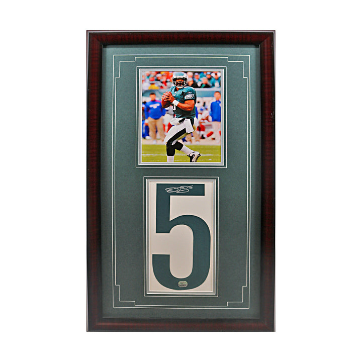 Donovan Mcnabb Philadelphia Eagles Autographed Signed Framed Photo Jersey Number Collage (Mounted Memories Hologram)