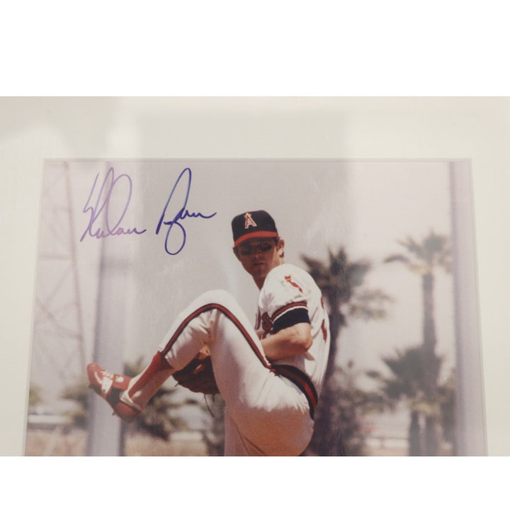 Nolan Ryan Mets Astros Rangers Angels Autographed 25x40 Framed Collage JSA LOA