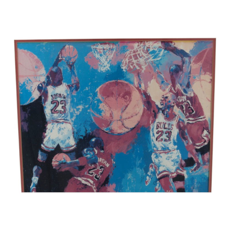 Michael Jordan 20x24 Framed Leroy Neiman Reprint Lithograph