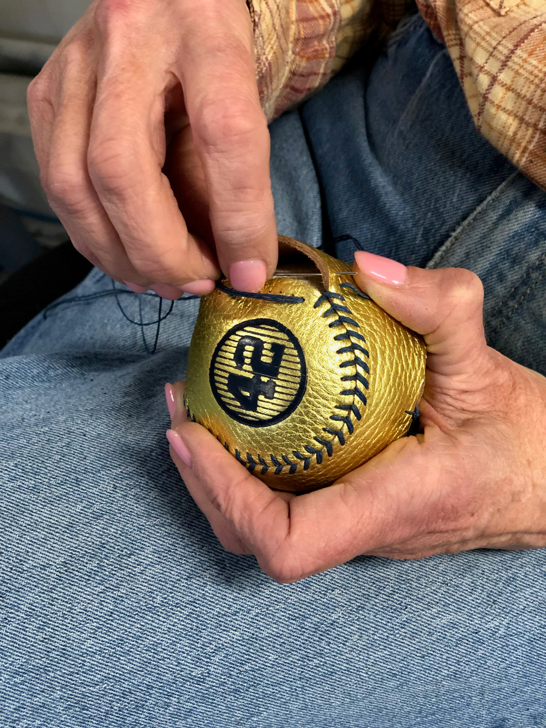 Mariano Rivera New York Yankees Autographed Inscribed Hand Stitched Gold Baseball LE of 42 (CX Auth)