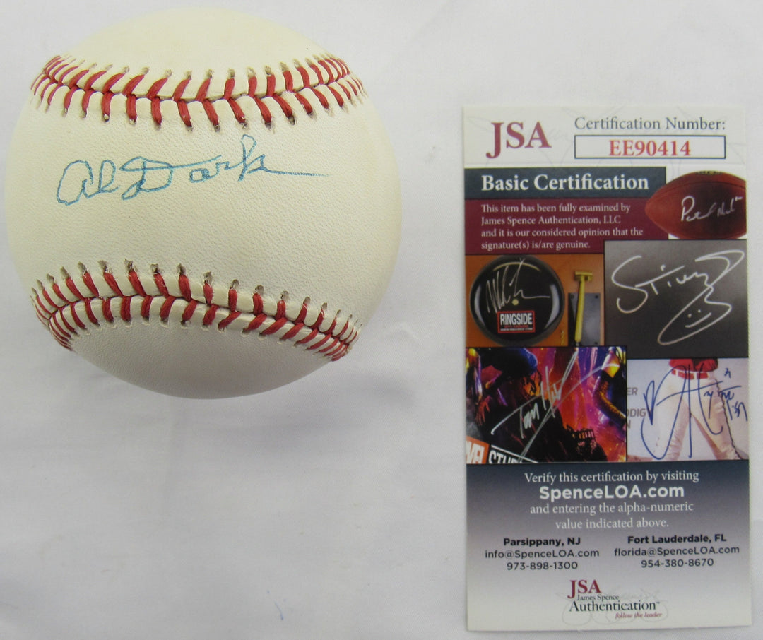 Al Dark Signed Rawlings Baseball JSA EE90414
