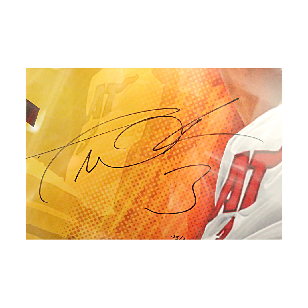 Dwyane Wade Miami Heat Autographed Signed Framed Upper Deck Breakthrough Collage LE #45/100 (UDA COA)