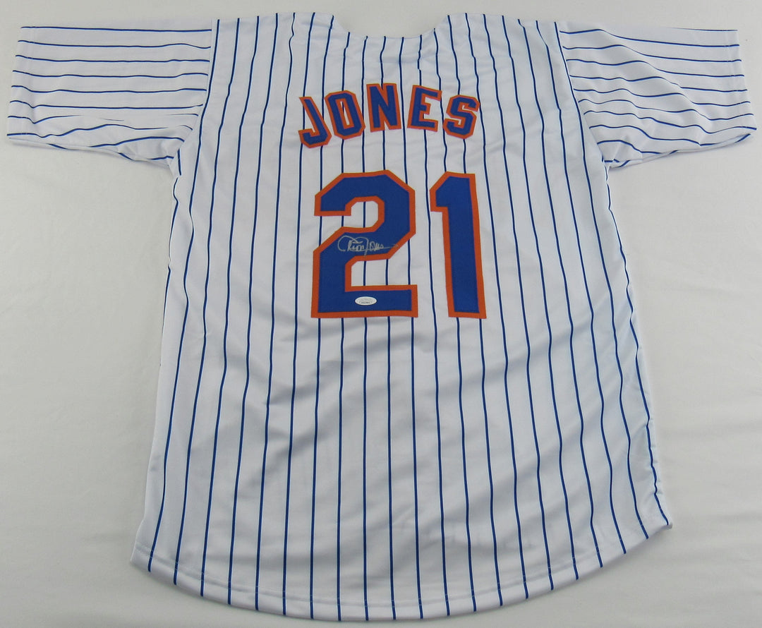 Cleon Jones Signed Replica Mets Jersey JSA Witness COA