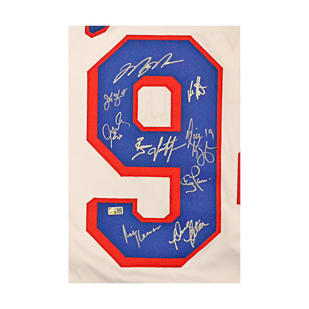 1994 New York Rangers Team Signed Autographed Stanley Cup Custom White Jersey (CX Auth)