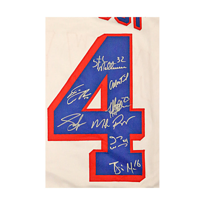 1994 New York Rangers Team Signed Autographed Stanley Cup Custom White Jersey (CX Auth)