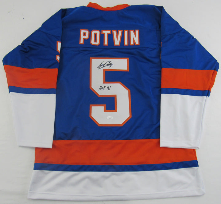 Denis Potvin Signed Replica Islanders Jersey w/ Insc JSA COA