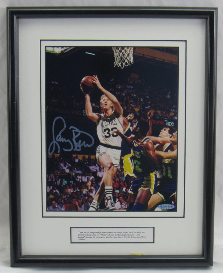 Larry Bird Signed Framed 8x10 Photo UDA - UDE17600