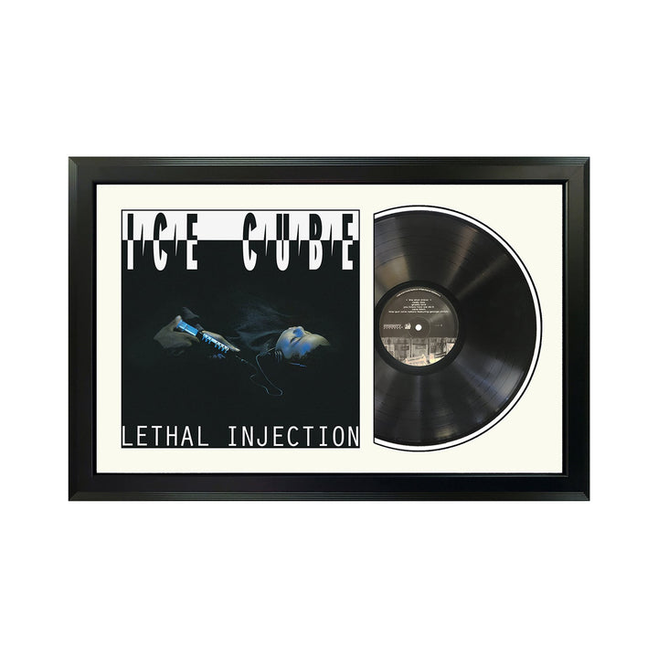 Ice Cube Lethal Injection Genuine Vinyl Record & Cover Professionally Framed 17.5  x 26.5  Wall Display with a White Mat