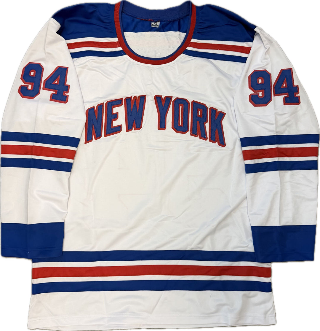 1994 New York Rangers Team Signed Autographed Stanley Cup Custom White Jersey (CX Auth)