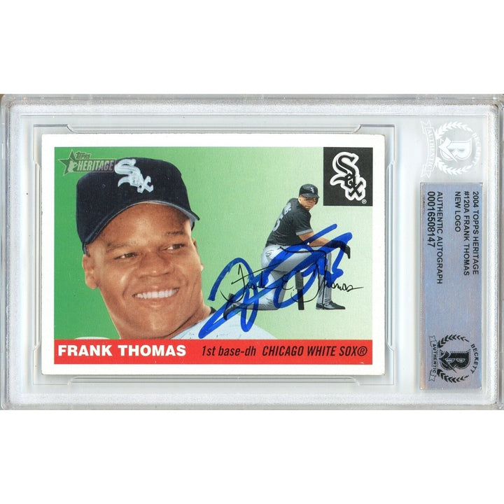 Frank Thomas Chicago White Sox Signed 2004 Topps Heritage Card Beckett Auth Auto Slab