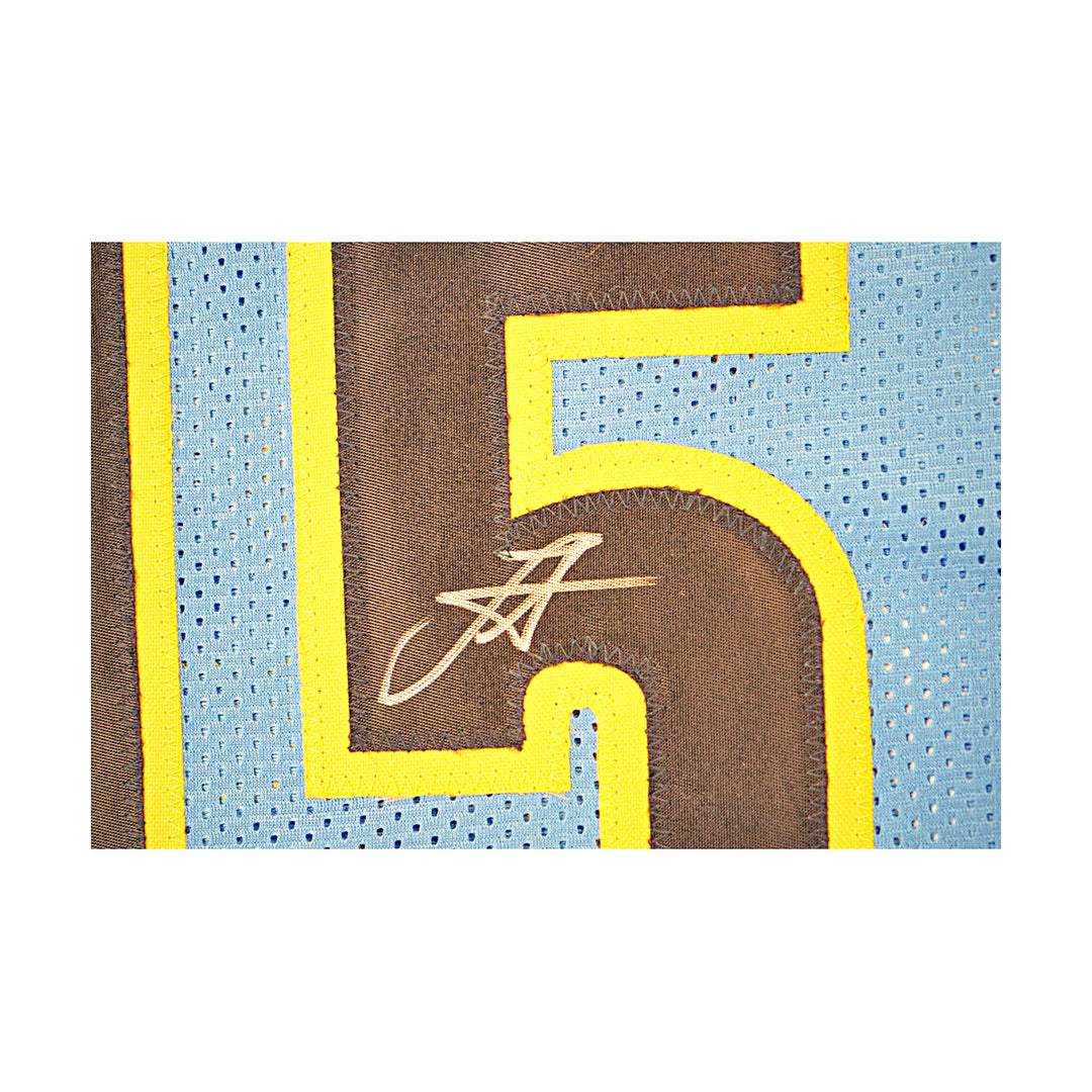 Nikola Jokic Denver Nuggets Autographed Light Blue Custom Jersey JSA COA