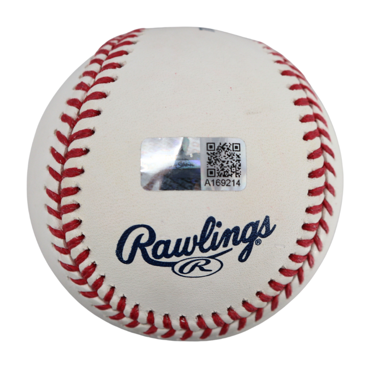 Andruw Jones Braves Yankees Autographed Inscribed HOF Logo Baseball (CX Auth)