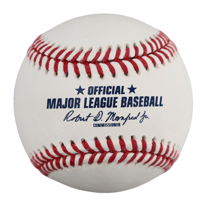 Andruw Jones Braves Yankees Autographed Inscribed HOF Logo Baseball (CX Auth)