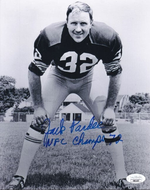 Jack Pardee Washington Redskins Signed & Inscribed NFC Champs 72 8x10 Photo (JSA COA)