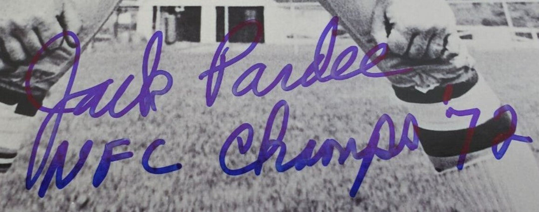 Jack Pardee Washington Redskins Signed & Inscribed NFC Champs 72 8x10 Photo (JSA COA)