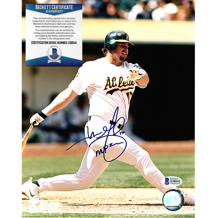 Jason Giambi Signed Oakland Athletics 8x10 Photo with MVP 2000 Inscription, Beckett COA