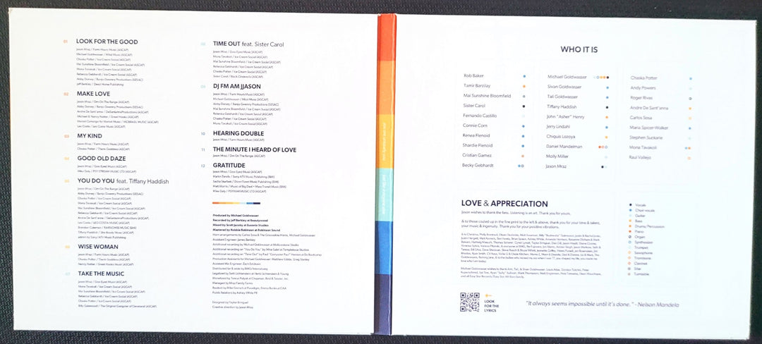 Jason Mraz (Singer-Songwriter and Guitarist) Signed Look For the Good CD Booklet Insert (Beckett)