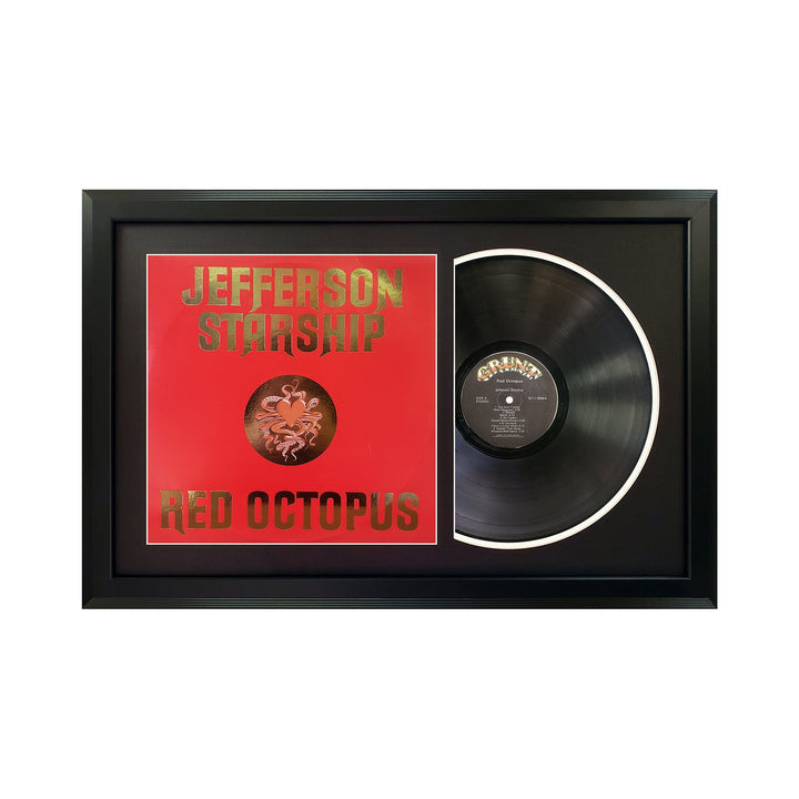 Jefferson Starship Red Octopus Genuine Vinyl Record & Cover Professionally Framed Display with a Black Mat