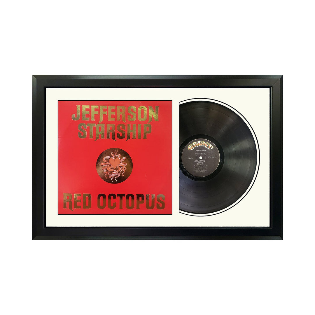 Jefferson Starship Red Octopus Genuine Vinyl Record & Cover Professionally Framed Display with a White Mat