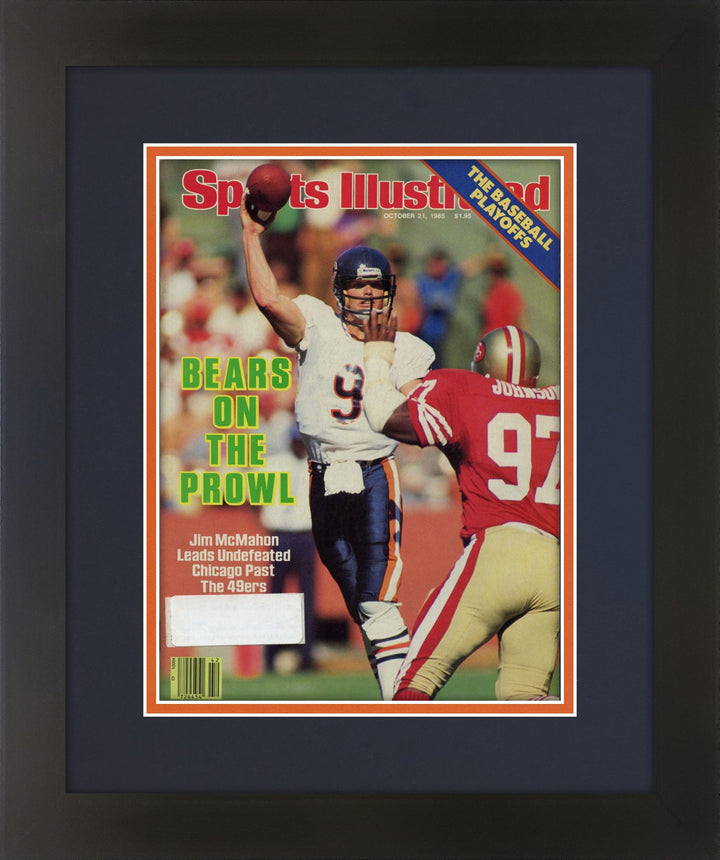 Jim McMahon Chicago Bears Vintage Sports Illustrated Magazine October 21,1985 Original Issue Matted and Professionally Framed