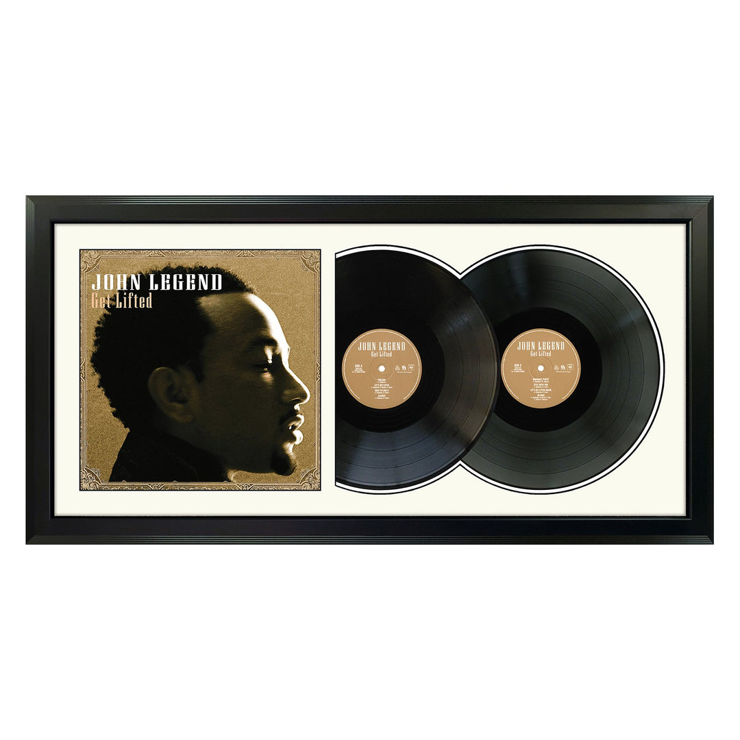 John Legend Get Lifted Genuine Double Vinyl Record & Cover Professionally Framed  Display with a White Mat