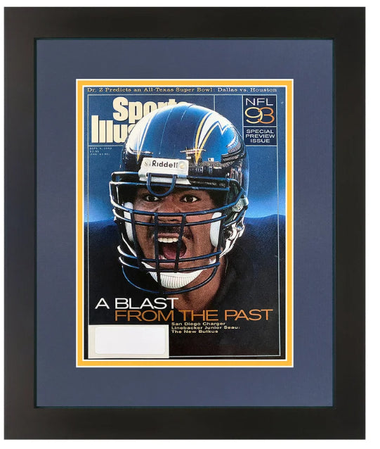 Junior Seau Matted and Professionally Framed Sports Illustrated Magazine September 6, 1993 Original Issue