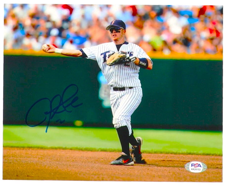 Justin Turner Signed Cal State Fullerton Titans 8x10 Photo (PSA)