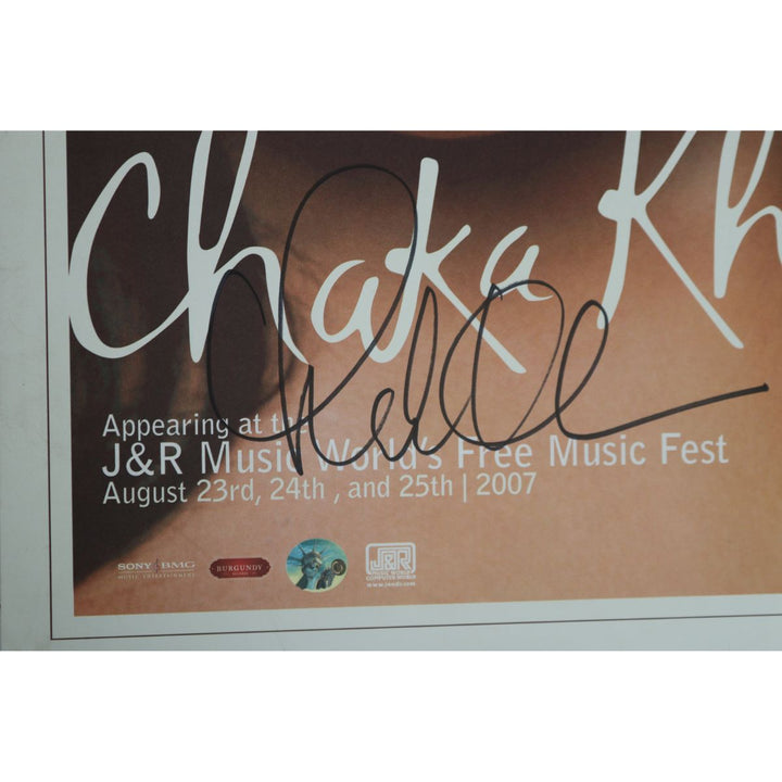 Chaka Khan Autographed Foam Mounted 12" x 24" 2007 Music Fest Poster