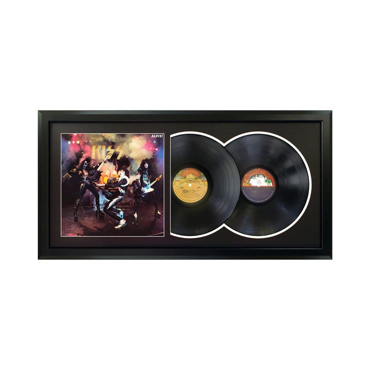 KISS Alive! Genuine Double Vinyl Record & Cover Professionally Framed  Display with a Black Mat