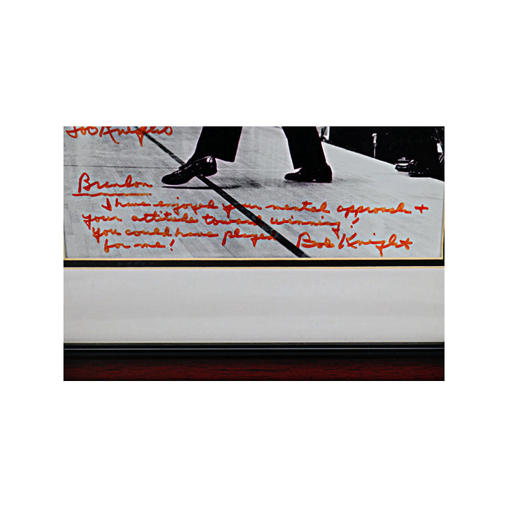 Bobby Knight Indiana University Autographed Signed Inscribed 11x14 Chair Toss Framed Photo (Brandon Steiner LOA)