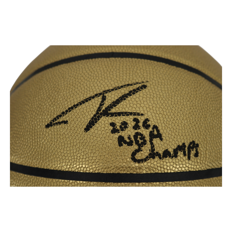 Tyler Kolek New York Knicks Autographed Inscribed Gold Edition NBA Basketball CX Auth