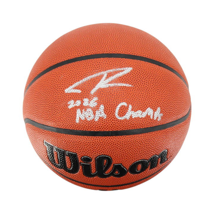 Tyler Kolek New York Knicks Autographed Inscribed Wilson NBA Basketball CX Auth