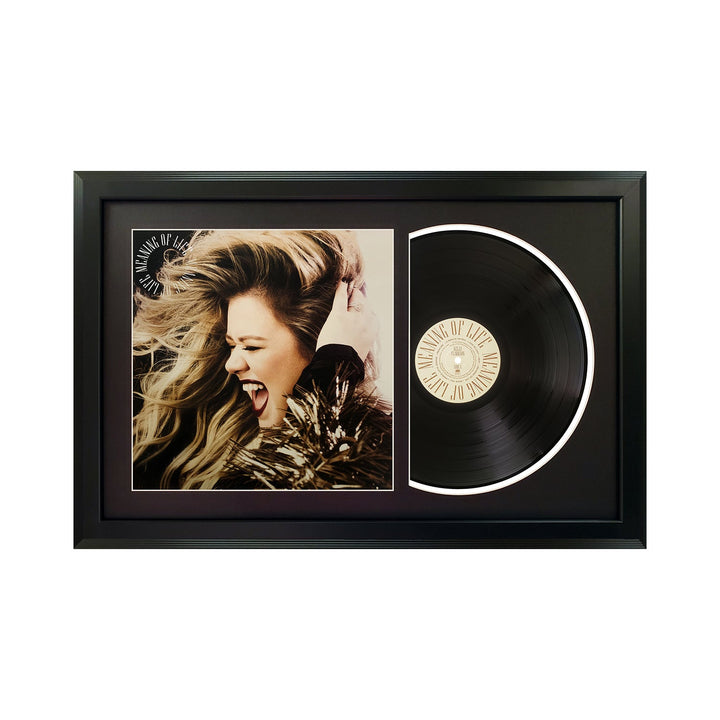 Kelly Clarkson Meaning of Life Genuine Vinyl Record & Cover Professionally Framed Display with a Black Mat