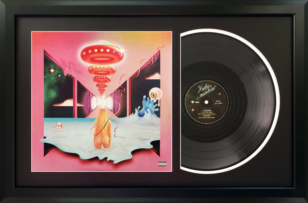 Kesha Rainbow Genuine Vinyl Record & Cover Professionally Framed 17.5 x 26.5 Wall Display with a Black Mat