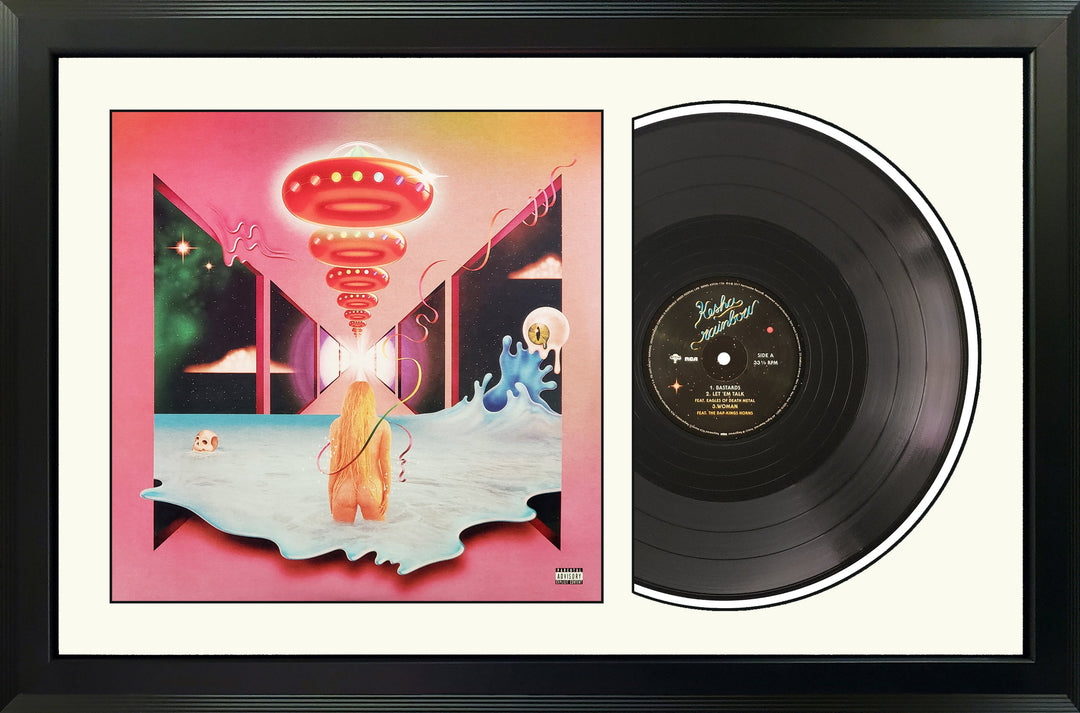 Kesha Rainbow Genuine Vinyl Record & Cover Professionally Framed 17.5 x 26.5 Wall Display with a White Mat