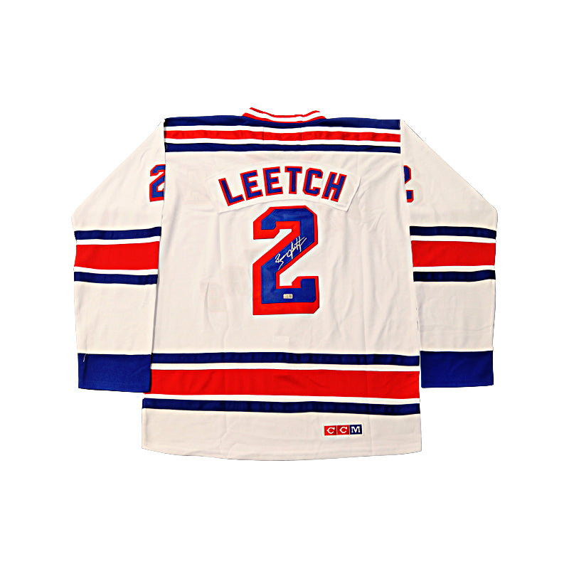 Brian Leetch New York Rangers Autographed Signed White Pro Style Jersey (CX Auth)