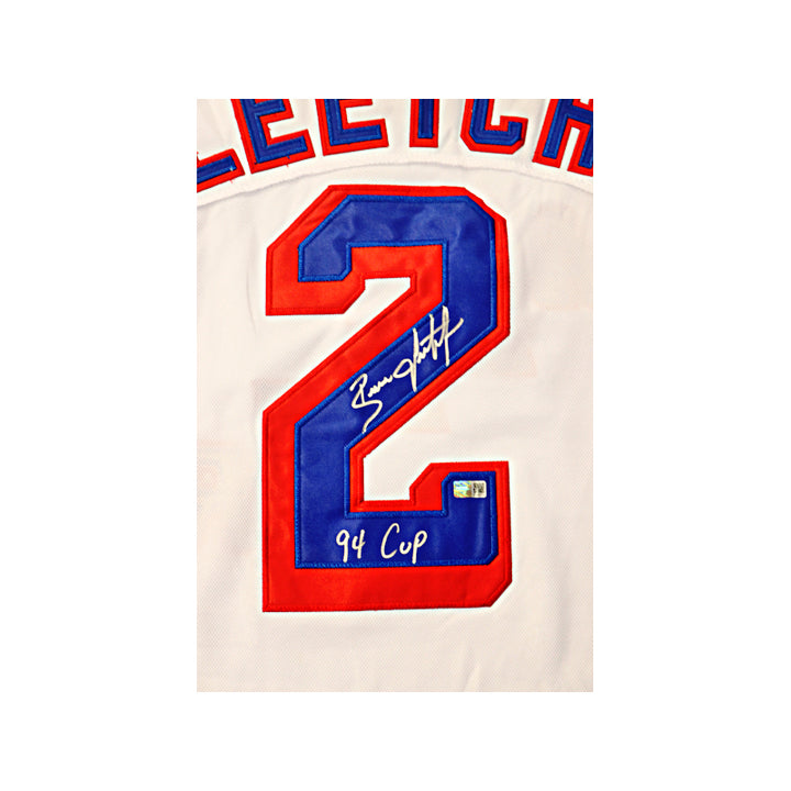 Brian Leetch New York Rangers Autographed Signed and Inscribed Blue Pro Style Jersey (CX Auth)