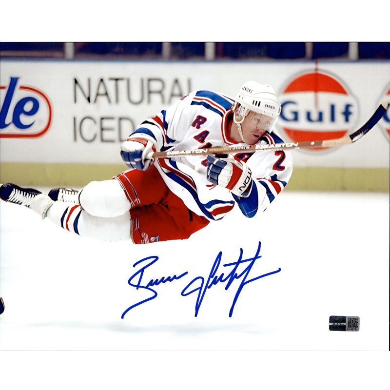 Brian Leetch New York Rangers Autographed Signed In Air 8x10 Photo (CX Auth)