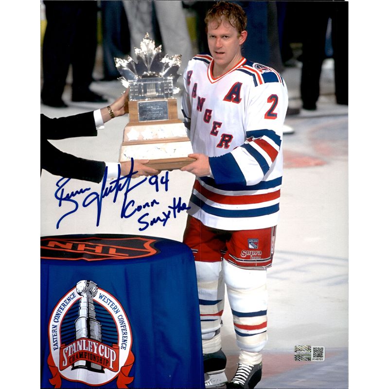 Brian Leetch New York Rangers Autographed Signed and Inscribed 94 Conn Smythe 8x10 Photo (CX Auth)