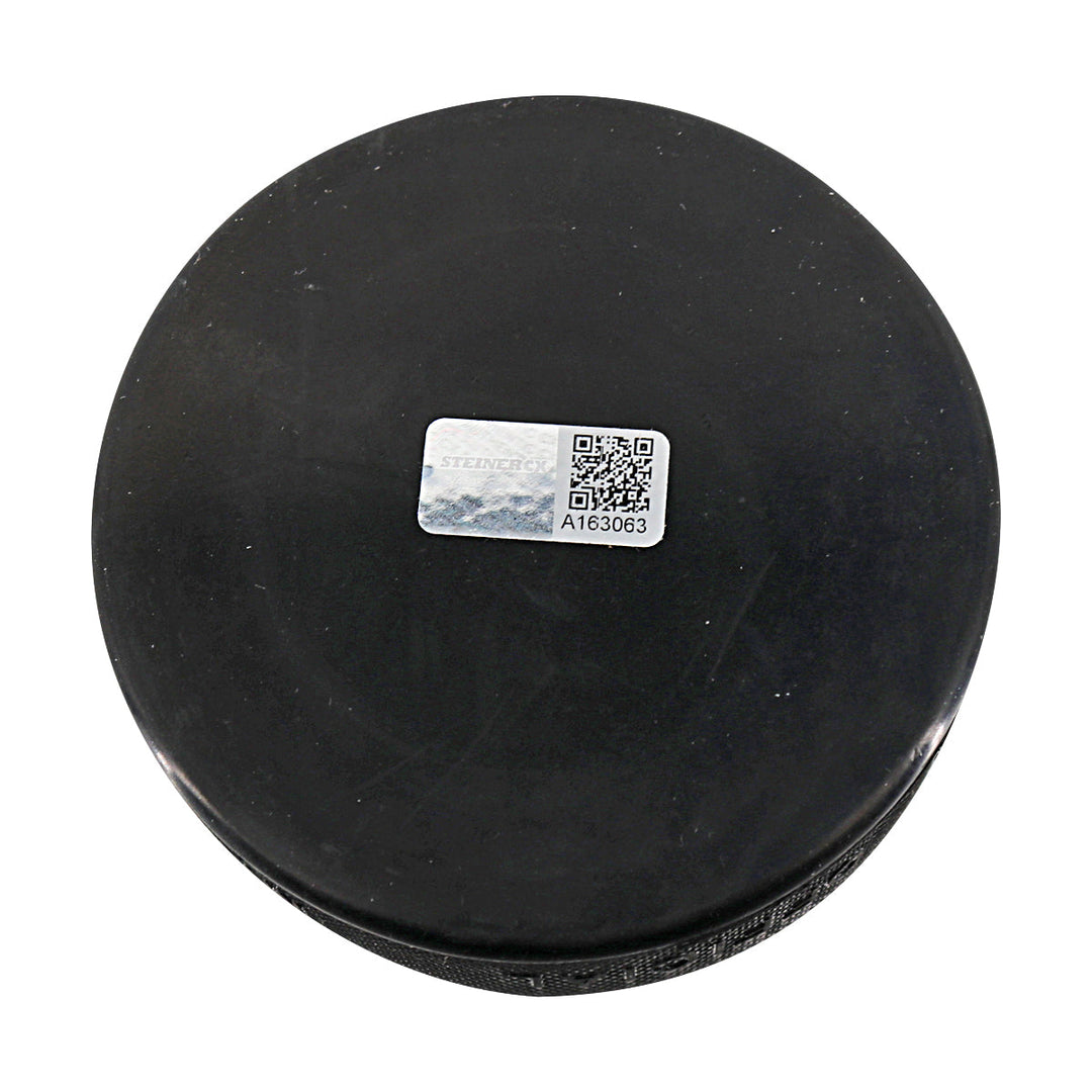 Brian Leetch New York Rangers Autographed Signed Inscribed 94 Conn Smythe 1994 Stanley Cup Champions Puck (CX Auth)