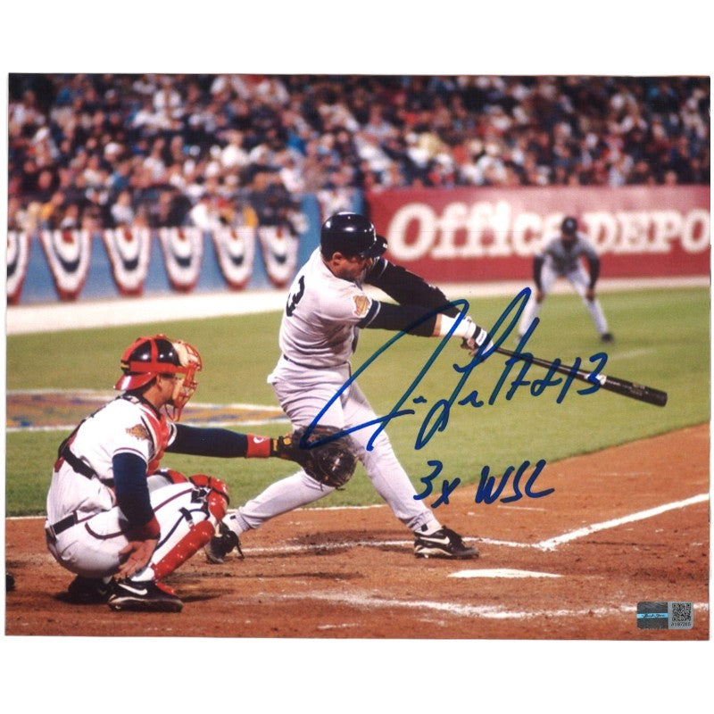 Jim Leyritz New York Yankees Autographed Inscribed 3x WSC  8x10 Photograph CX Auth