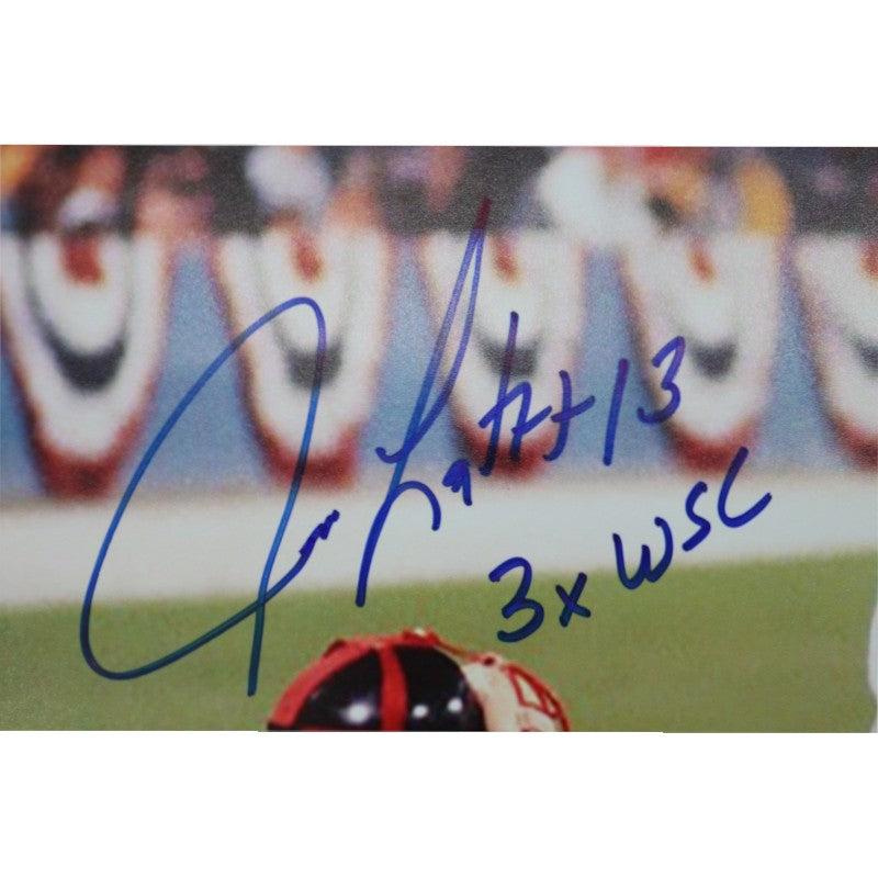 Jim Leyritz New York Yankees Autographed Inscribed 3x WSC 16x20 Photograph CX Auth