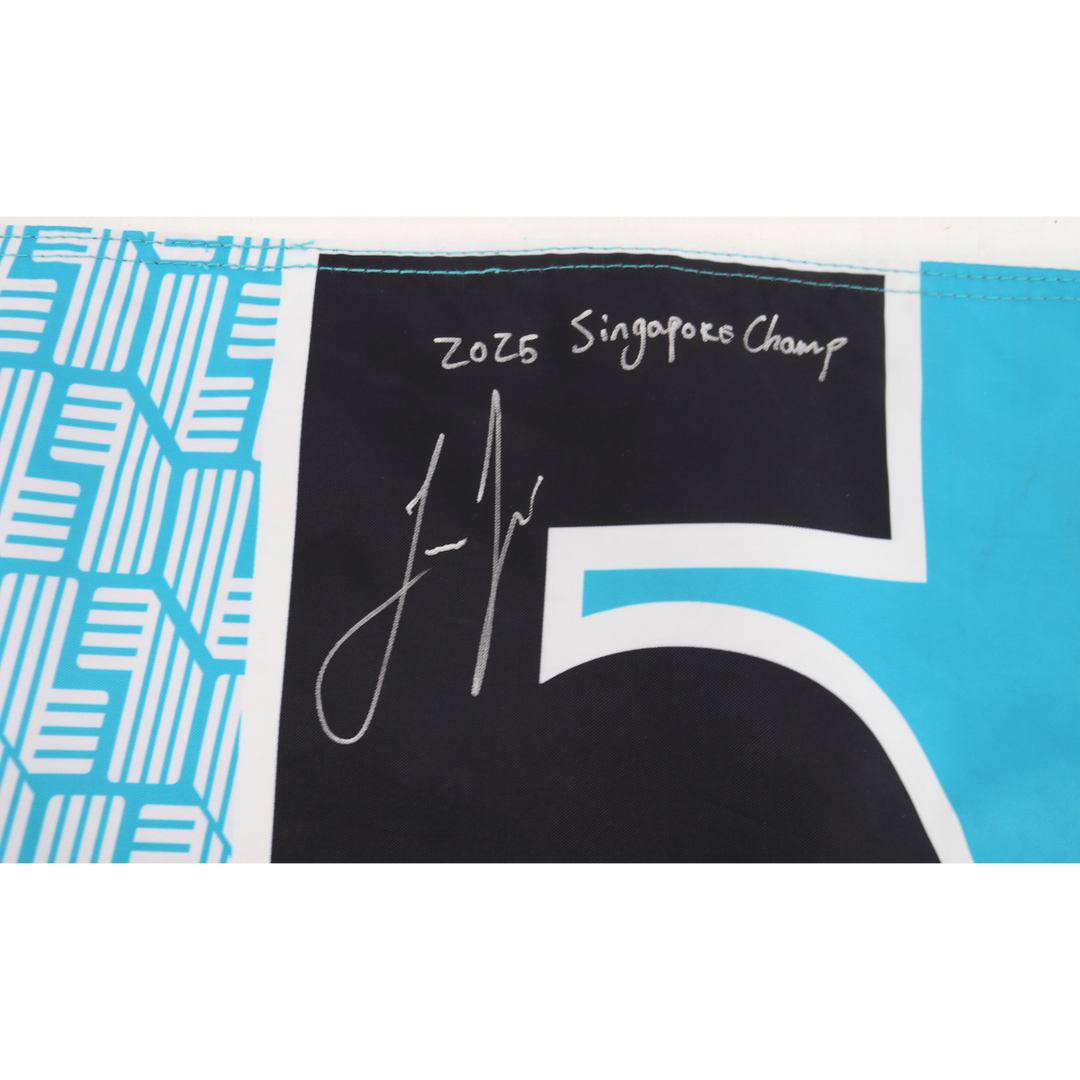 Joaquin Niemann LIV Golf Singapore 2025 Autographed Inscribed Hole #5 Pin Flag