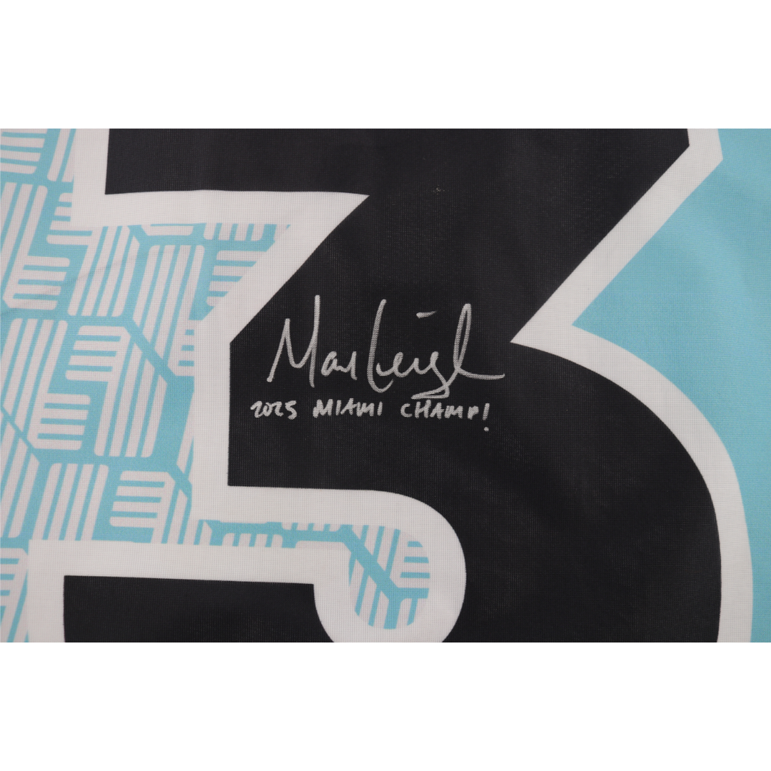 Marc Leishman LIV Golf Miami 2025 Autographed Inscribed Hole #3 Pin Flag