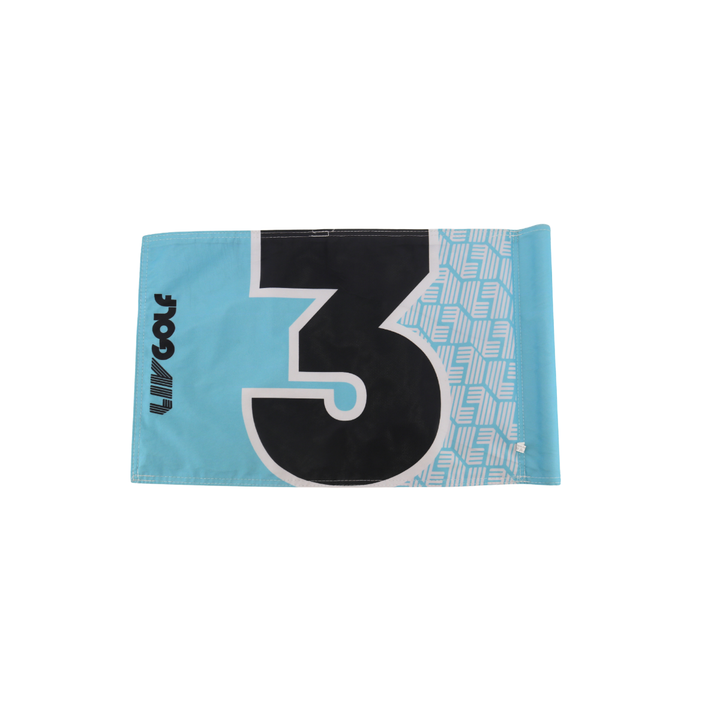Marc Leishman LIV Golf Miami 2025 Autographed Inscribed Hole #3 Pin Flag