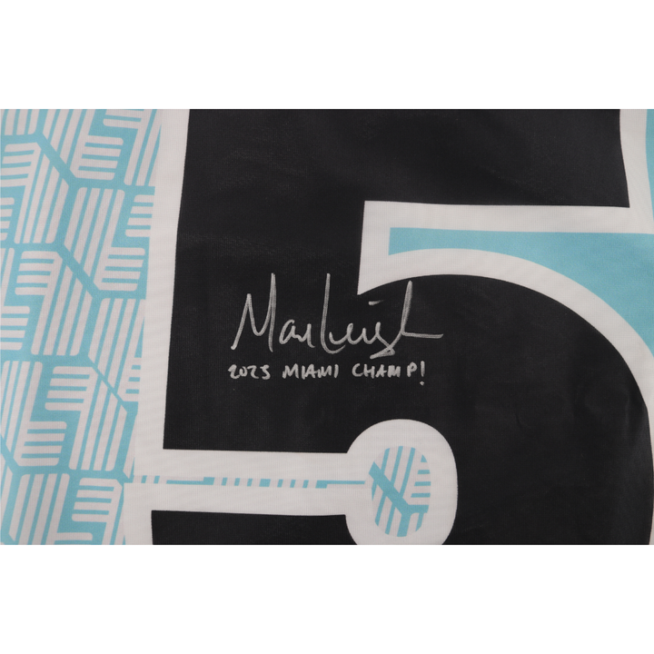 Marc Leishman LIV Golf Miami 2025 Autographed Inscribed Hole #5 Pin Flag