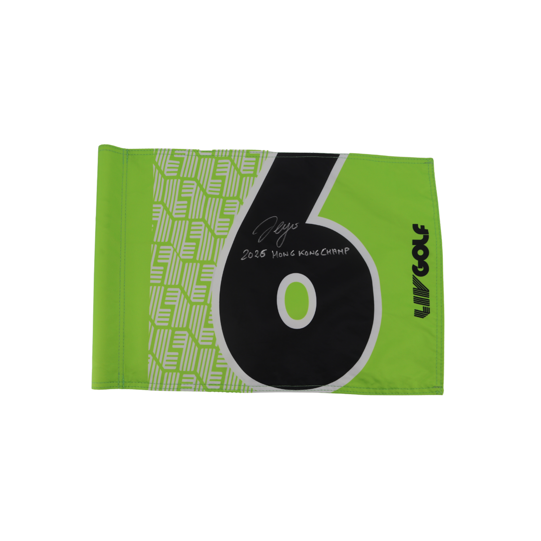 Sergio Garcia LIV Golf Hong Kong 2025 Autographed Inscribed Hole #6 Pin Flag