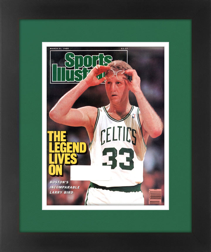 Larry Bird Boston Celtics Vintage Sports Illustrated Magazine March 21,1988 Original Issue Professionally Matted and Framed 14.25 x 17